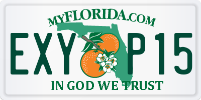 FL license plate EXYP15