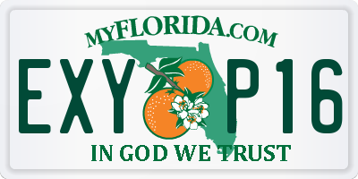 FL license plate EXYP16