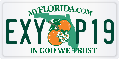 FL license plate EXYP19