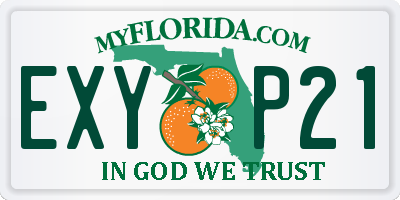 FL license plate EXYP21