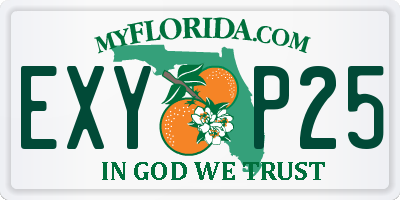 FL license plate EXYP25