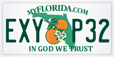 FL license plate EXYP32