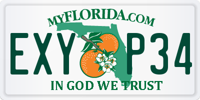 FL license plate EXYP34