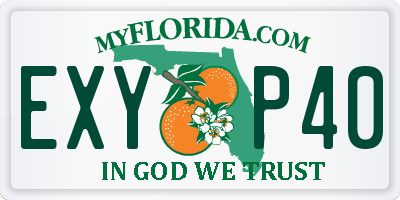 FL license plate EXYP40
