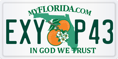 FL license plate EXYP43
