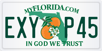 FL license plate EXYP45