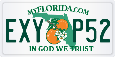 FL license plate EXYP52