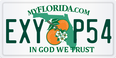 FL license plate EXYP54