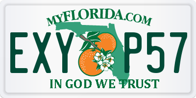 FL license plate EXYP57