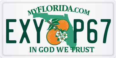 FL license plate EXYP67