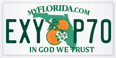 FL license plate EXYP70
