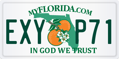 FL license plate EXYP71