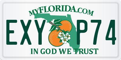 FL license plate EXYP74
