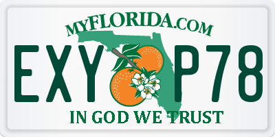 FL license plate EXYP78