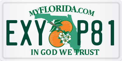 FL license plate EXYP81
