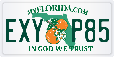 FL license plate EXYP85