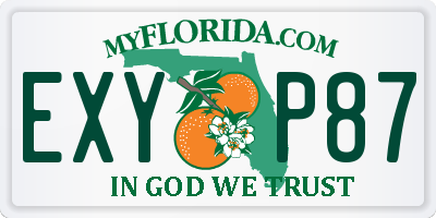 FL license plate EXYP87