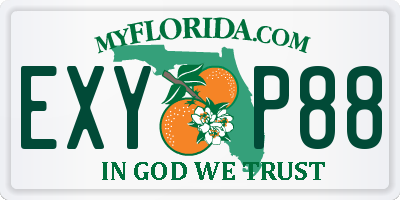 FL license plate EXYP88