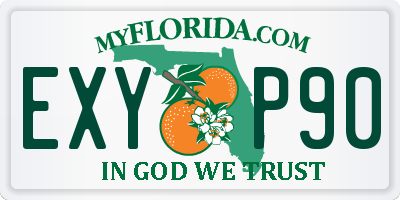 FL license plate EXYP90