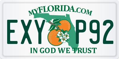 FL license plate EXYP92