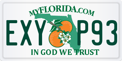 FL license plate EXYP93