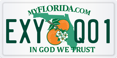 FL license plate EXYQ01