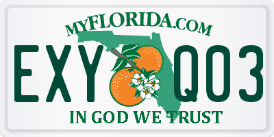 FL license plate EXYQ03