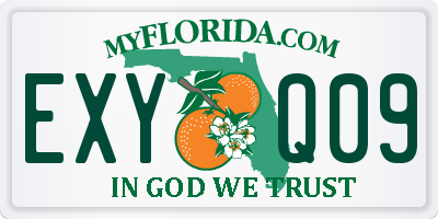 FL license plate EXYQ09