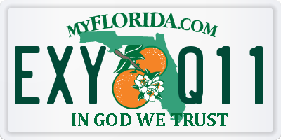FL license plate EXYQ11