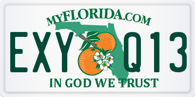 FL license plate EXYQ13