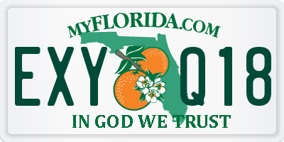 FL license plate EXYQ18
