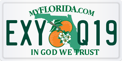 FL license plate EXYQ19