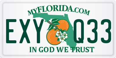 FL license plate EXYQ33