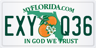 FL license plate EXYQ36