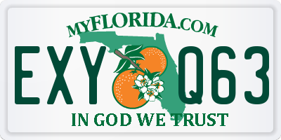 FL license plate EXYQ63