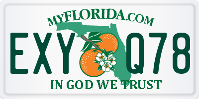 FL license plate EXYQ78
