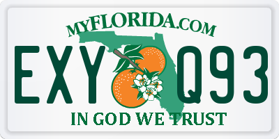 FL license plate EXYQ93