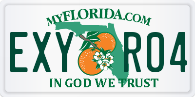 FL license plate EXYR04