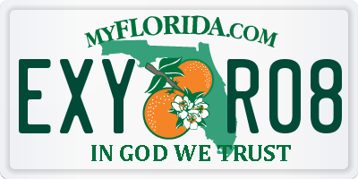 FL license plate EXYR08