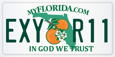 FL license plate EXYR11