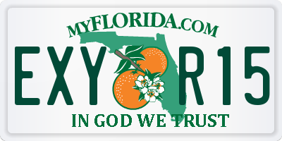 FL license plate EXYR15