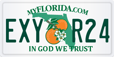 FL license plate EXYR24