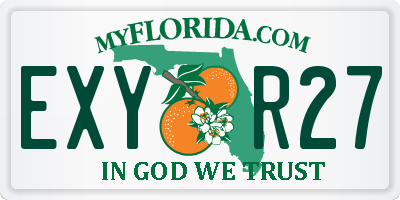 FL license plate EXYR27