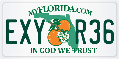 FL license plate EXYR36