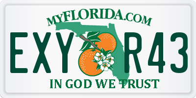 FL license plate EXYR43
