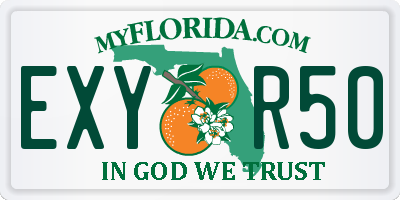 FL license plate EXYR50
