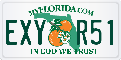 FL license plate EXYR51