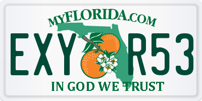 FL license plate EXYR53