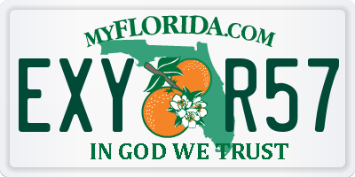 FL license plate EXYR57