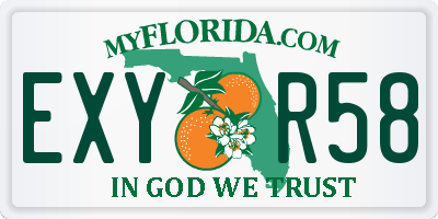 FL license plate EXYR58